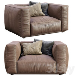 Marechiaro Leather Armchair By Arflex 