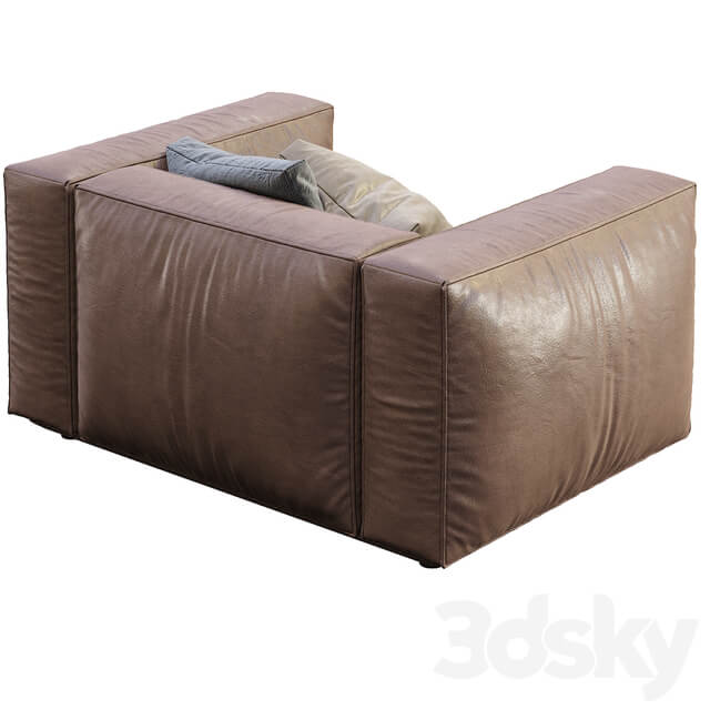 Marechiaro Leather Armchair By Arflex