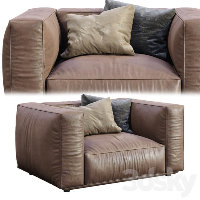 Marechiaro Leather Armchair By Arflex