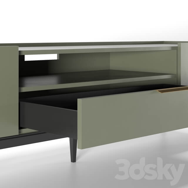 Sideboard Chest of drawer TV cabinet Metropolitan with drawer and folding fronts