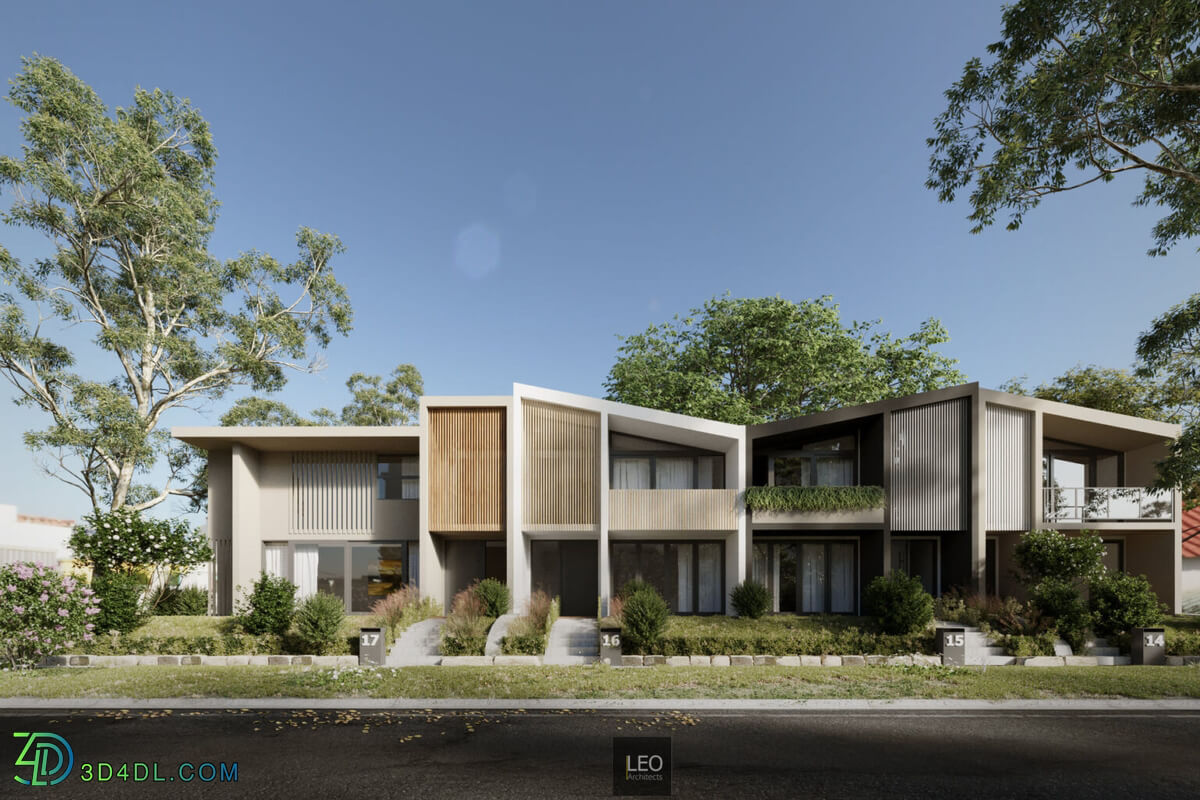 3D Exteriors House 2 Model 3dsmax By LeoNguyen