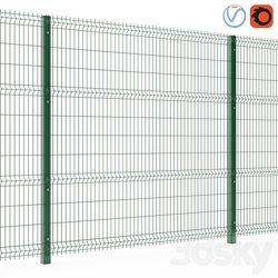 Metal fence 3D 