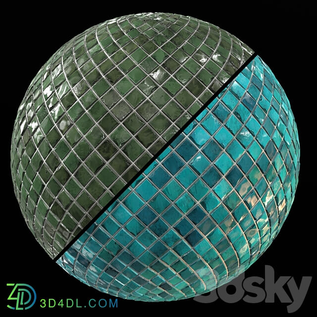 Teal Tile PBR Material 13