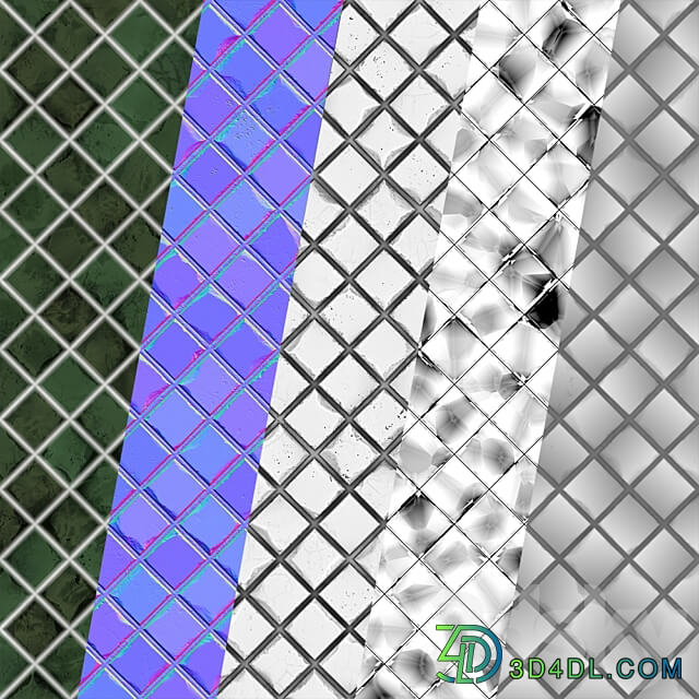 Teal Tile PBR Material 13
