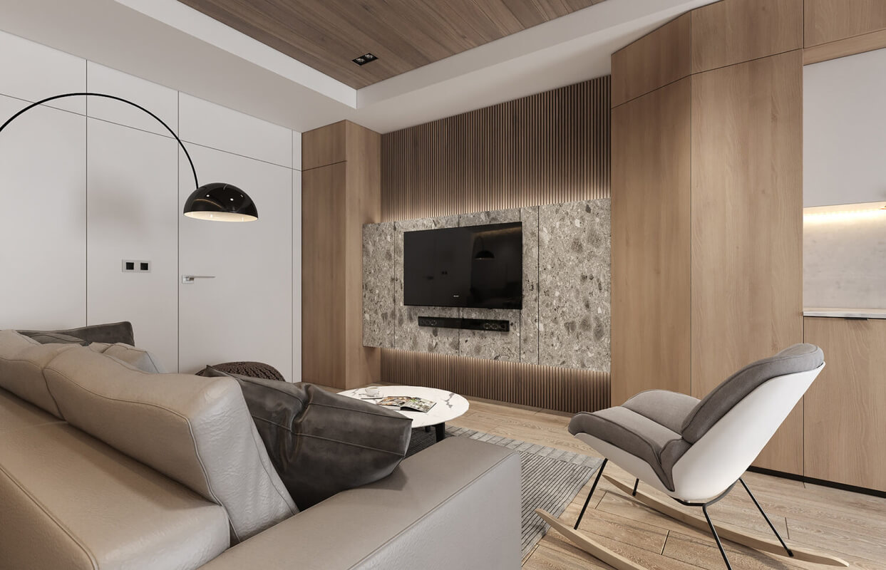3D Interior Kitchen – Livingroom 299 Scene 3dsmax By Kien Nguyen