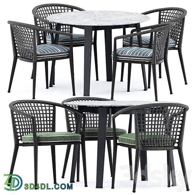 Table Chair Erica 19 chair and Ginepro round Outdoor table by bebitalia