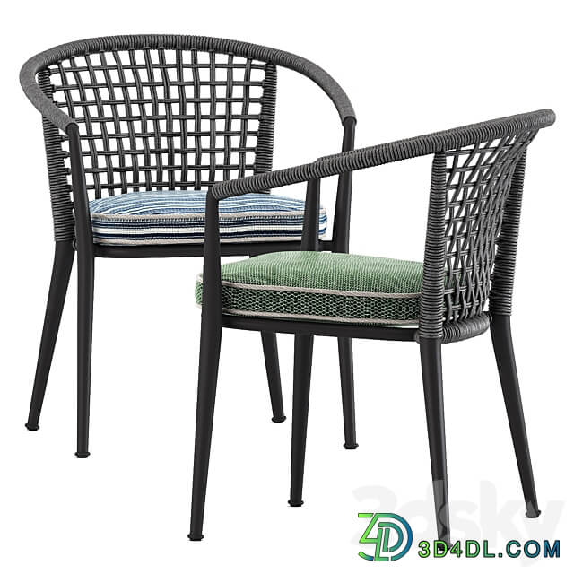Table Chair Erica 19 chair and Ginepro round Outdoor table by bebitalia