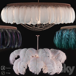 Pendant light Feather modern chandeliers 