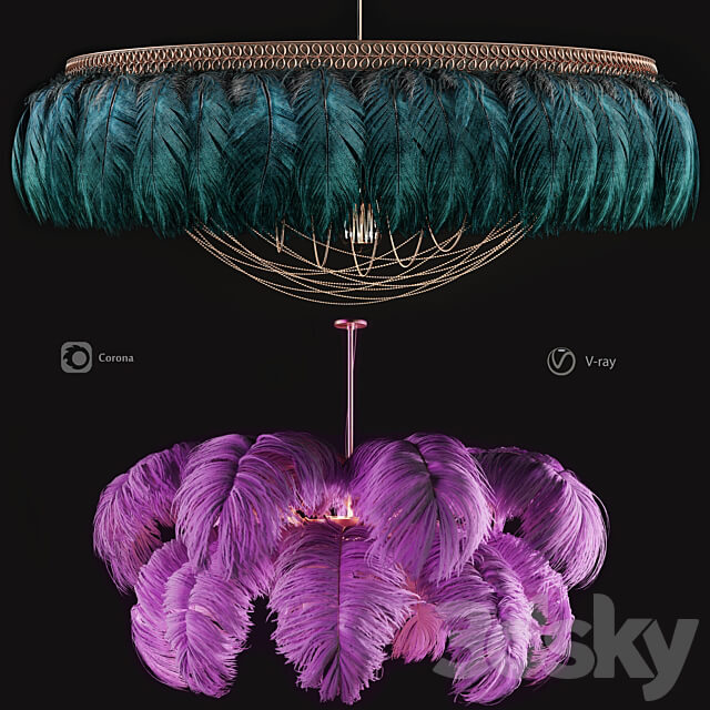 Pendant light Feather modern chandeliers