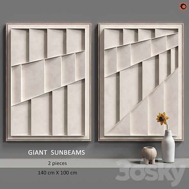 Relief GIANT SUNBEAMS 3D Models