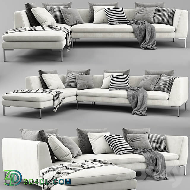 B B Charles Chaise Longue Sofa