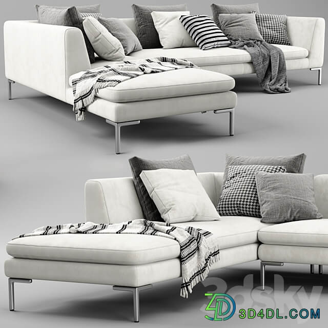 B B Charles Chaise Longue Sofa