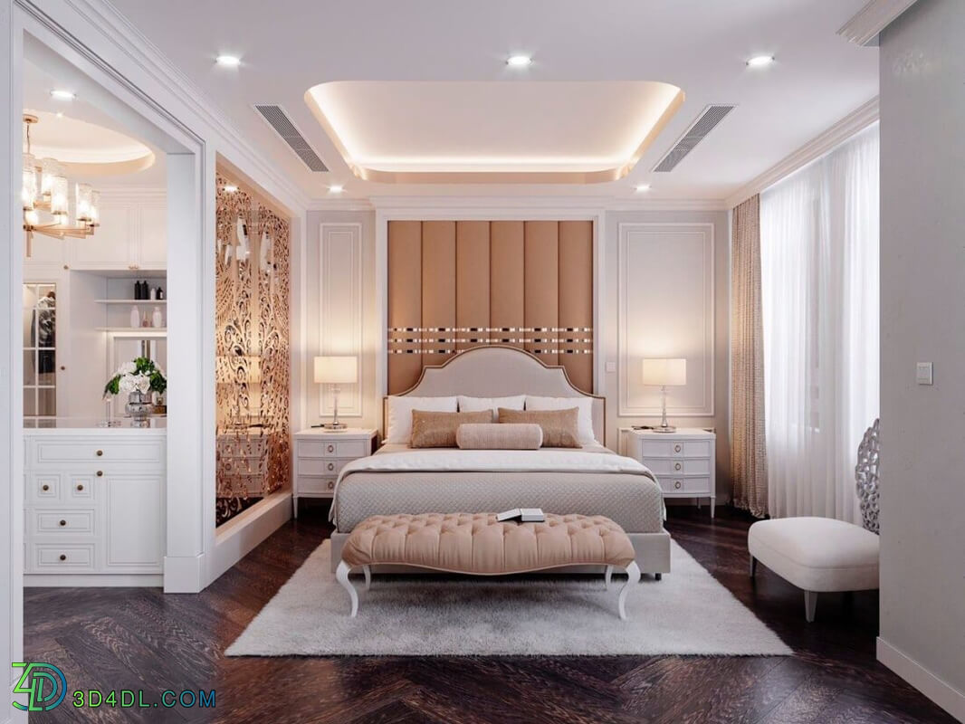 3D Interior Scenes File 3dsmax Model Bedroom 383 By Quang Pham