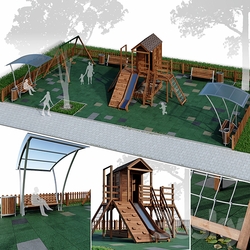 Children playground Forest House . 3D Models 
