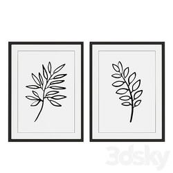 Set of pictures with plants. 