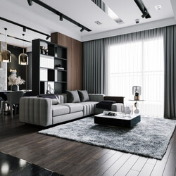  Interior Living Room- Kitchen by Hoang Nguyen 