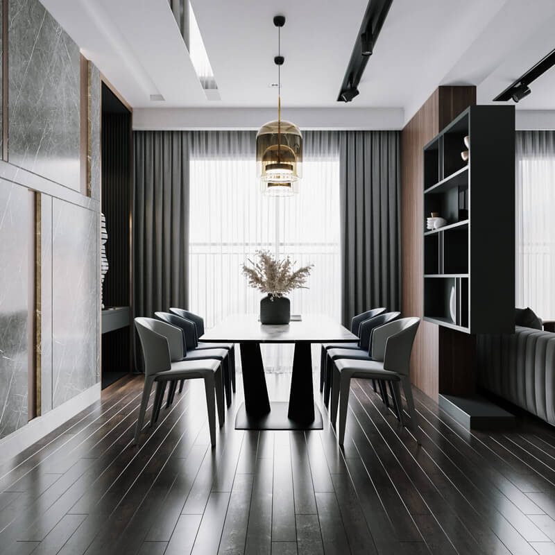  Interior Living Room- Kitchen by Hoang Nguyen