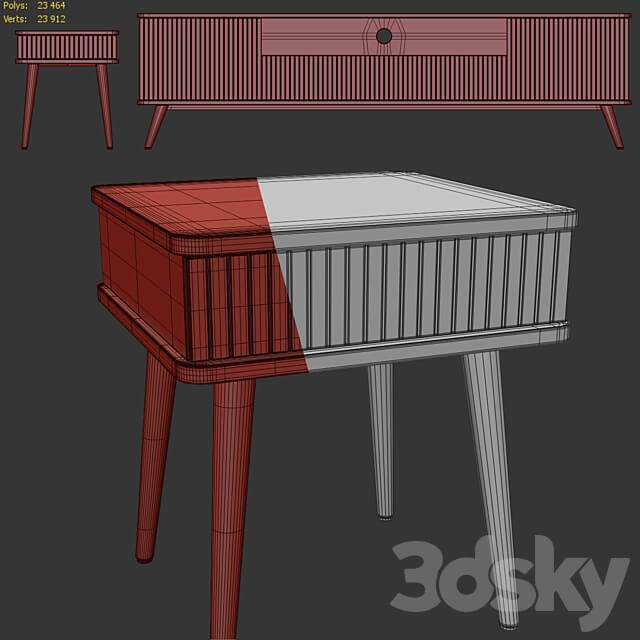 Sideboard Chest of drawer Chest of drawers and bedside table Viva. Tvstand nightstand by LuLu