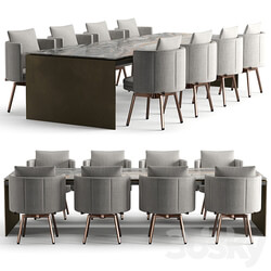 Table Chair Minotti dinning set 