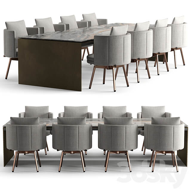 Table Chair Minotti dinning set