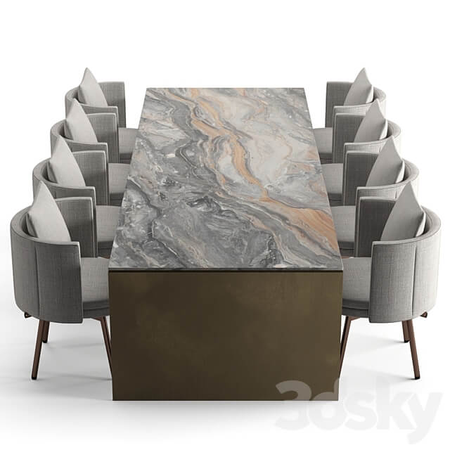 Table Chair Minotti dinning set