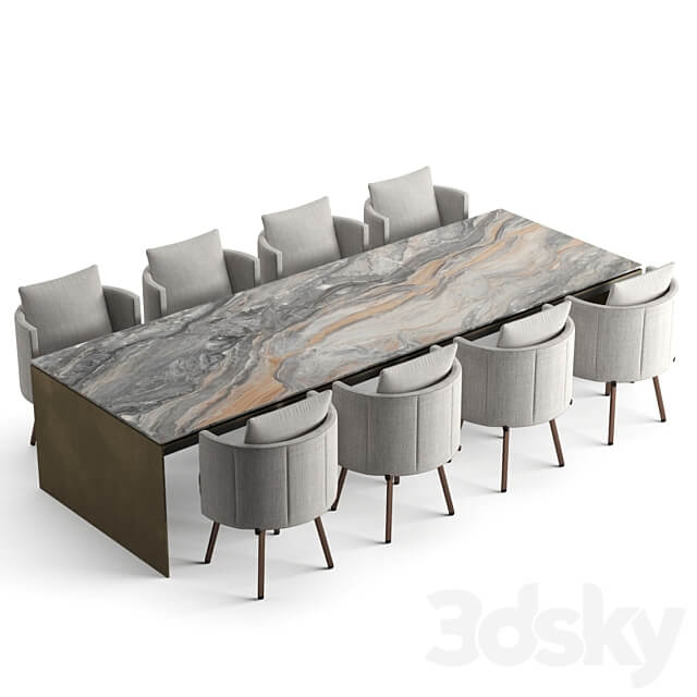 Table Chair Minotti dinning set