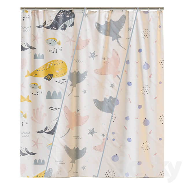 Shower curtain 6 prints 