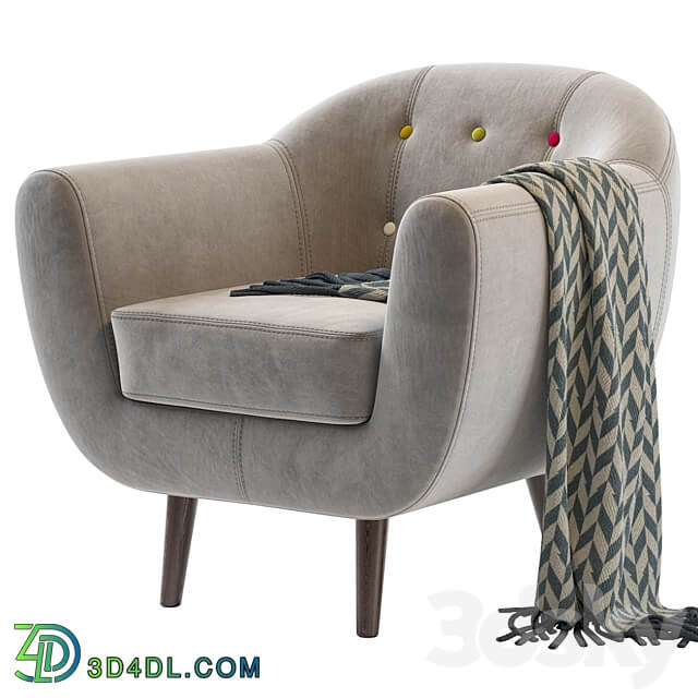 Armchair Rotterdam Tesla Gray