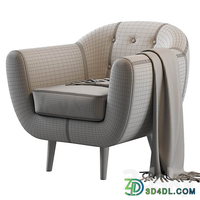 Armchair Rotterdam Tesla Gray