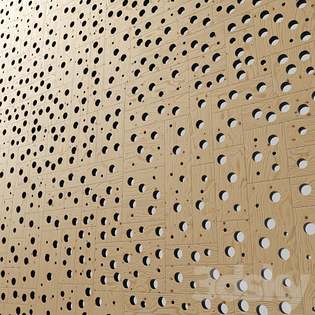 Other decorative objects Panel wood board hole n1 Panel from wooden boards with hole 1