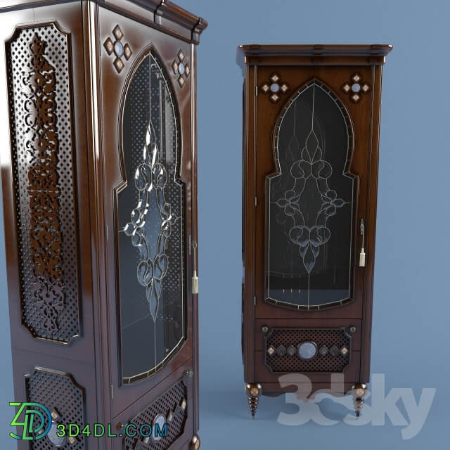 Wardrobe Display cabinets Showcase foam in Oriental style