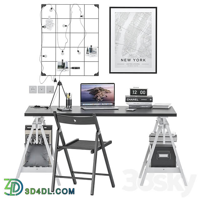 Office set 001 3D Models