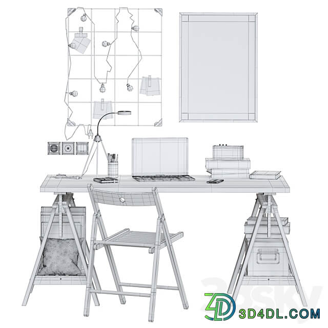Office set 001 3D Models