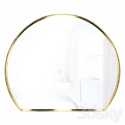 Geometric mirror of irregular shape in Della brass frame 