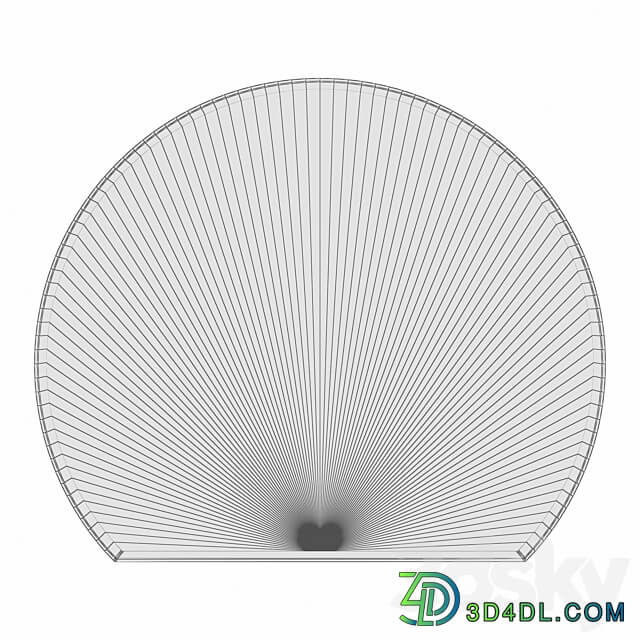 Geometric mirror of irregular shape in Della brass frame