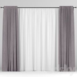Curtains with tulle 