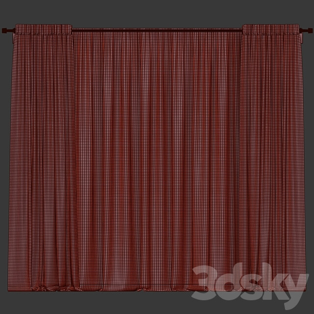 Curtains with tulle