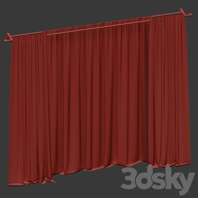 Curtains with tulle