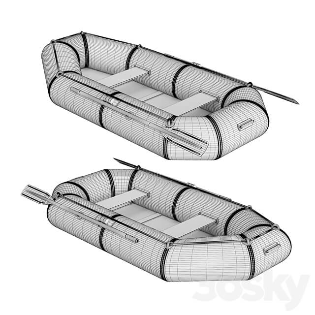 Inflatable boat 3D Models