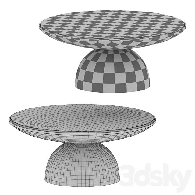 Dev Coffee Table Crate and Barrel 3D Models