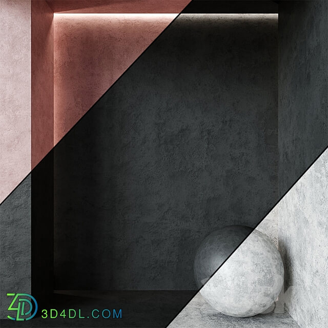 Decorative Plaster 84 Stone 3D Models