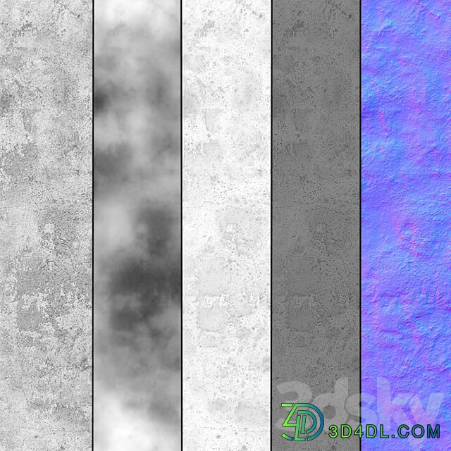 Decorative Plaster 84 Stone 3D Models