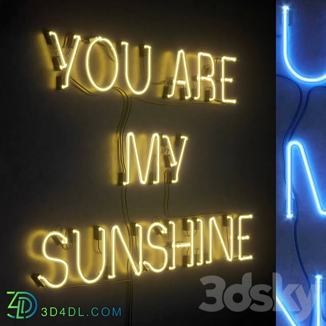 Other decorative objects Light modules. Set 40. Neon