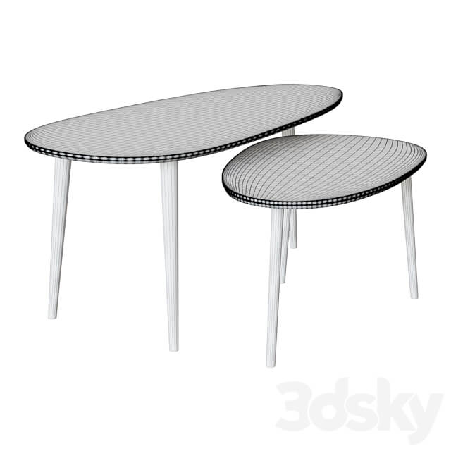 Two Brick tables 3D Models
