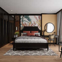 3D Interior Scenes File 3dsmax Model Indochine Bedroom 456 By Minh Tu 