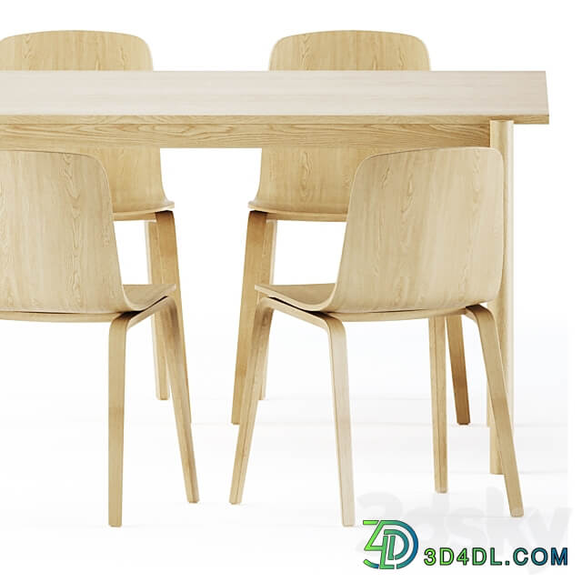 Table Chair Linear Wood Table by Muuto