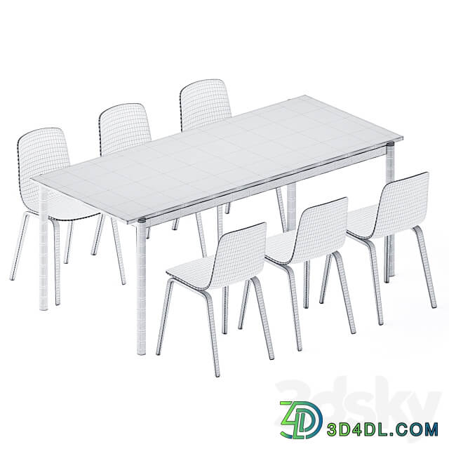 Table Chair Linear Wood Table by Muuto