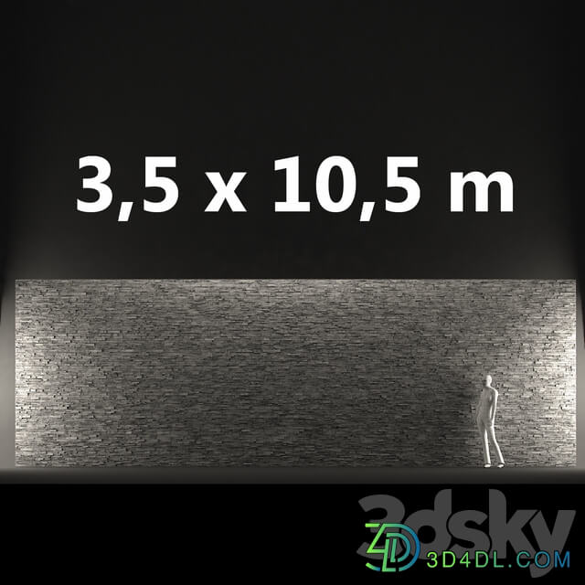 Stone Wall 3 5x10 5 m Other 3D Models