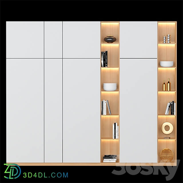 Wardrobe Display cabinets Shelf Desing 035