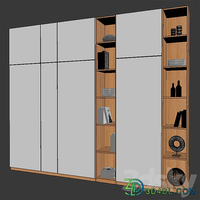 Wardrobe Display cabinets Shelf Desing 035